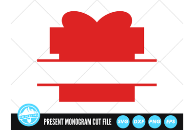 Present Monogram SVG | Christmas Present SVG