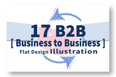 17 B2B or Business to Business Marketing Illustration