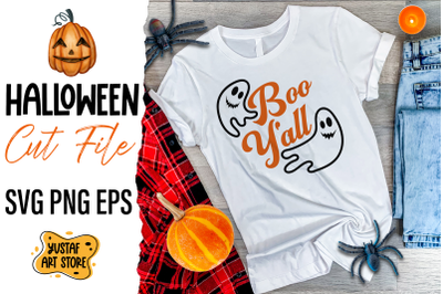 Boo Y&#039;all Halloween cut files design