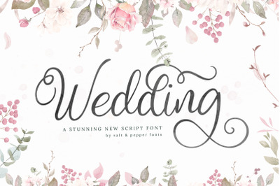 Wedding Script Font (Wedding Fonts, Script Fonts, Calligraphy Fonts)