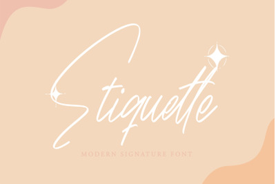 Etiquette - Modern Signature Font