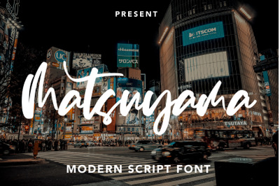 Matsuyama - Modern Script Font