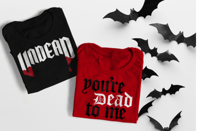Halloween Vampire Phrase Duo | SVG | PNG | DXF | EP