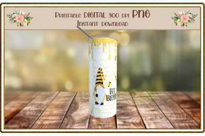Honey Bee Tumbler 20 oz. 300 DPI PNG Sublimation Design Download