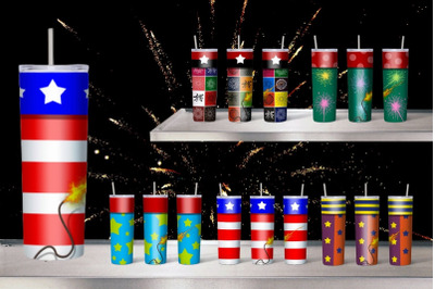 Fireworks Tumbler Sublimation