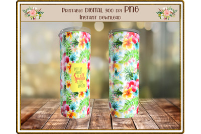 Sparkle Floral Tumbler 20 oz. 300 DPI PNG Design Download