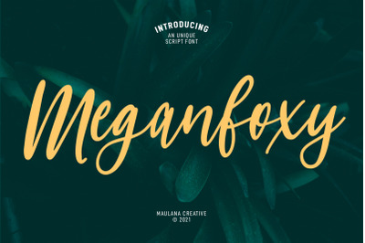 Meganfoxy Script Font