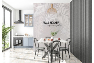 Wall mockup&2C; Wall paper mockup