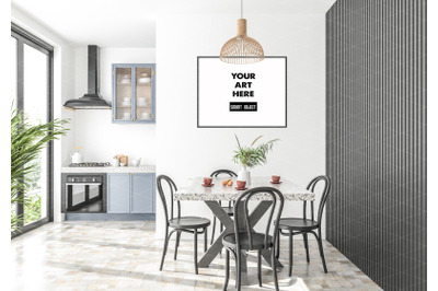 Interior scene artwork background interior mockup