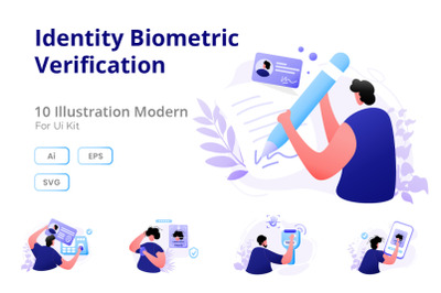Identity Biometric Verification flat illustration