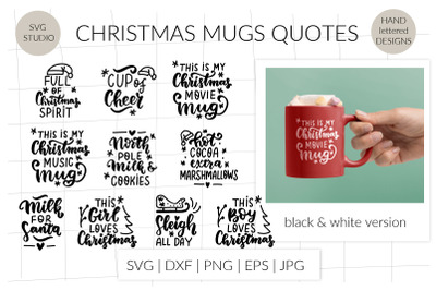 Christmas mug quotes svg. Farmhouse Christmas quotes svg. Winter mugs