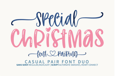 Special Christmas - A casual pair font duo