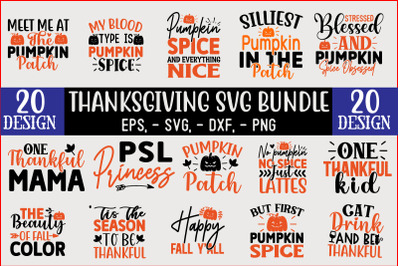 Thanksgiving SVG Design Bundle