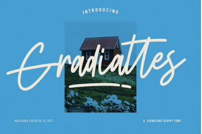 Gradiattes Script Font