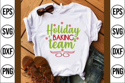 Holiday Baking Team svg cut file