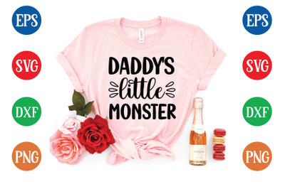 daddy&#039;s little monster svg