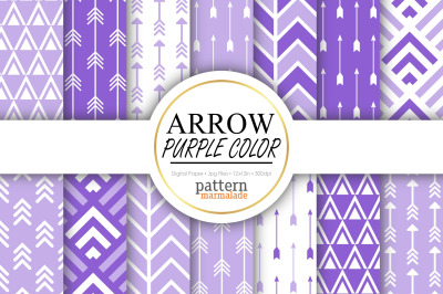 Arrow Purple Color Digital Paper - Arrow Pattern - S0805