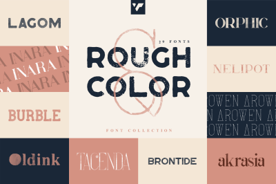 Rough &amp; Color font collection