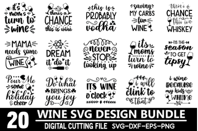 wine svg design bundle