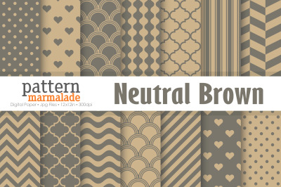 Neutral Brown Pattern Digital Paper - S1015