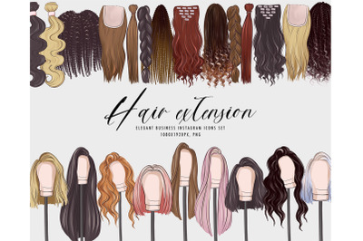 Hair extension clipart wigs for black women PNG