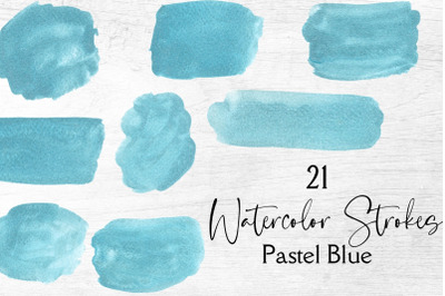 Blue Watercolor Logo, Watercolor Splotches