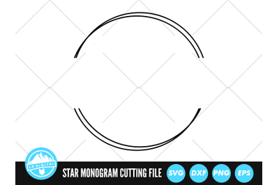 Circle Monogram SVG | Circle Split Frame Cut File