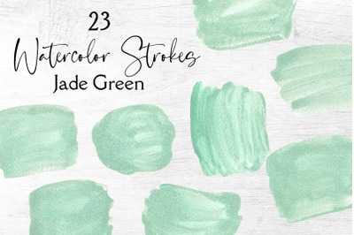 Jade Green Watercolor Strokes