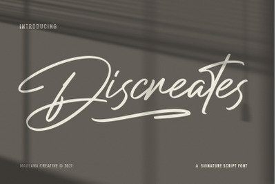 Discreates Script Display Font