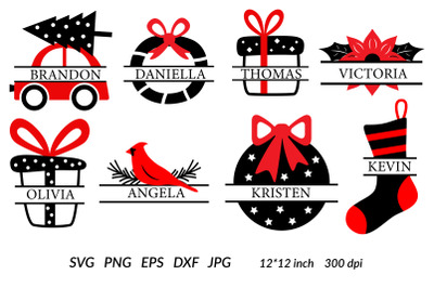 Christmas Monogram SVG. Christmas Sign. Family Monogram SVG