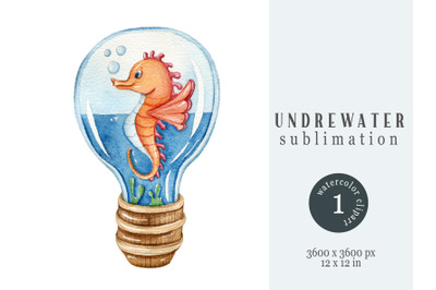 Watercolor underwater nautical sublimation