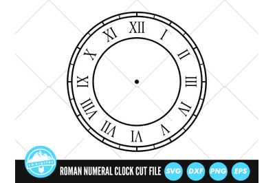 Roman Numeral Clock SVG | Clock Cut File