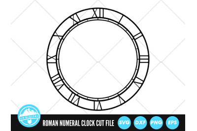 Roman Numeral Clock SVG | Clock Cut File