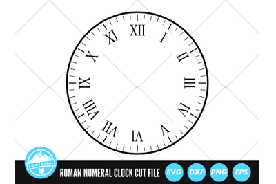 Roman Numeral Clock SVG | Clock Cut File