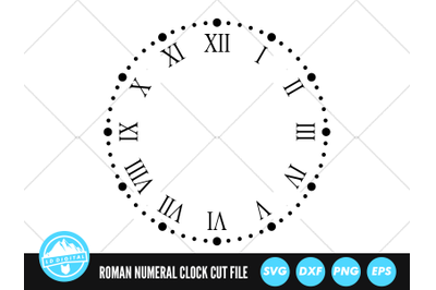 Roman Numeral Clock SVG | Clock Cut File