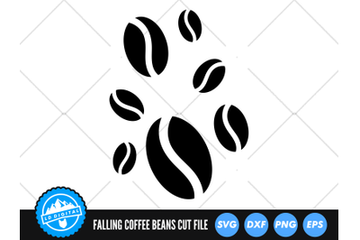 Falling Coffee Beans SVG | Coffee Beans Cut File