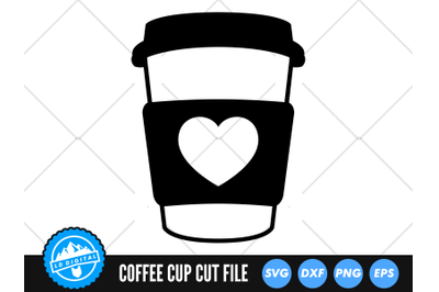 Coffee Cup Heart SVG | Takeaway Cup SVG