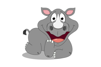 cute rhino animal cartoon
