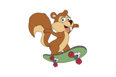 cute squirrel animal cartoon