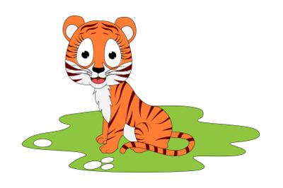 cute tiger animal cartoon