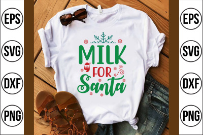 Milk for Santa svg