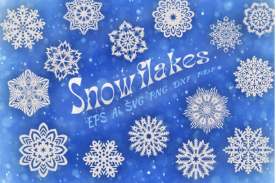 SVG Snowflakes Set