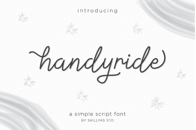 handyride - a simple script font