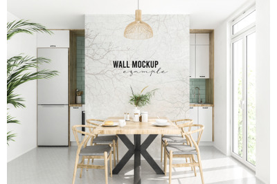 Wall mockup&2C; Wall paper mockup