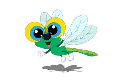 cute dragonfly  animal cartoon