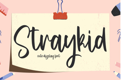 Straykid - Cute Display Font