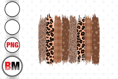 Brush Fall Leopard Glitter PNG Files