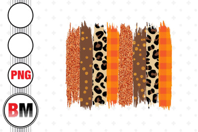 Brush Fall Leopard Glitter PNG Files