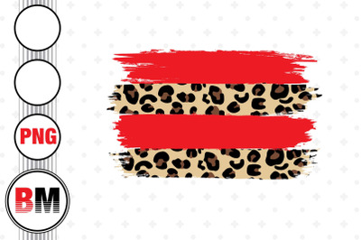 Red Glitter Leopard PNG Files