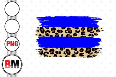 Blue Glitter Leopard PNG Files